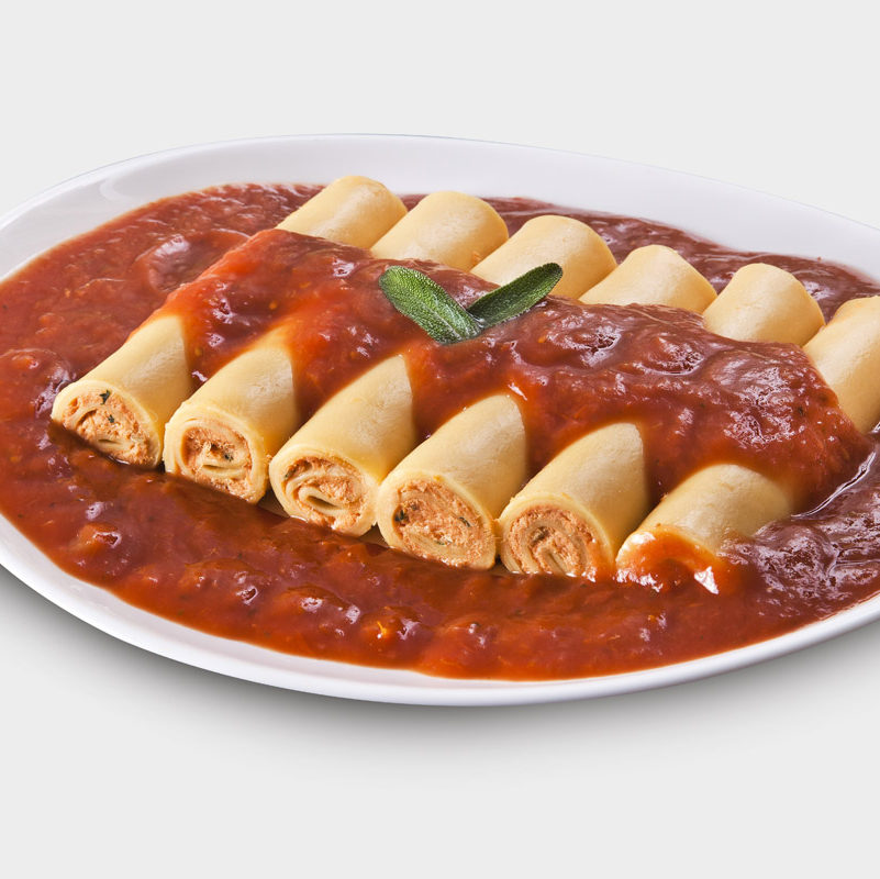 Canelloni de Frango com Requeijão